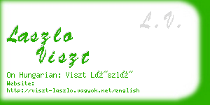 laszlo viszt business card